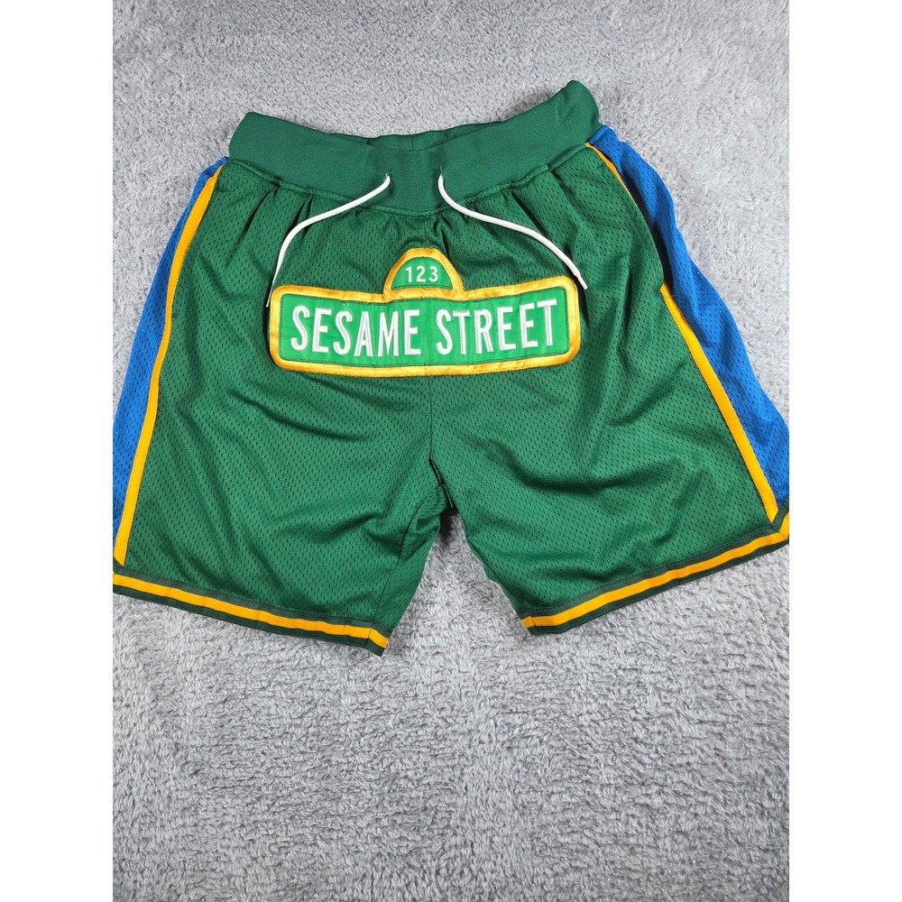 Headgear Classics Sesame Street Shorts Medium Green Mens Mesh Basketball Satin